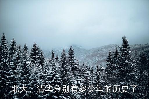 北大、清華分別有多少年的歷史了