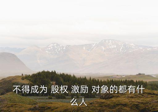 不得成為 股權 激勵 對象的都有什么人