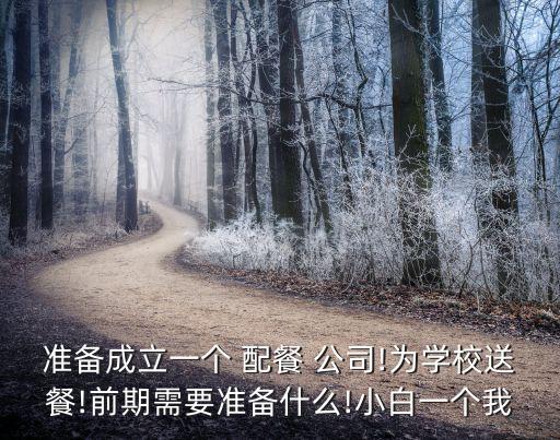 準備成立一個 配餐 公司!為學校送餐!前期需要準備什么!小白一個我