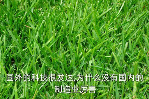 國(guó)外的科技很發(fā)達(dá),為什么沒有國(guó)內(nèi)的 制造業(yè)厲害
