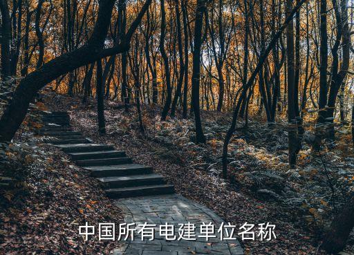 中國(guó)所有電建單位名稱(chēng)