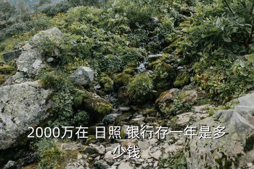 2000萬(wàn)在 日照 銀行存一年是多少錢(qián)