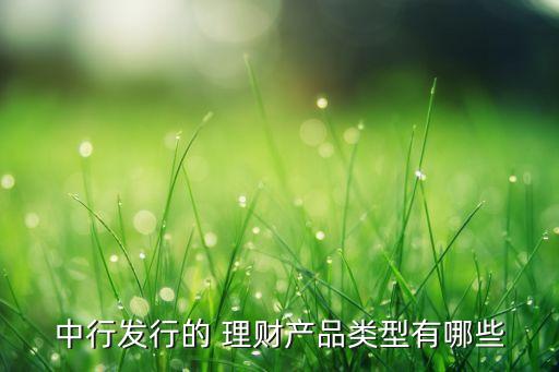 中國銀行理財產品表