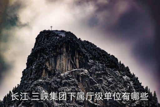 長江 三峽集團(tuán)下屬廳級(jí)單位有哪些