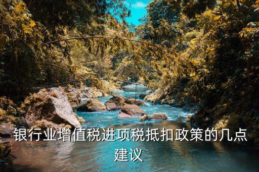  銀行業(yè)增值稅進(jìn)項稅抵扣政策的幾點(diǎn)建議