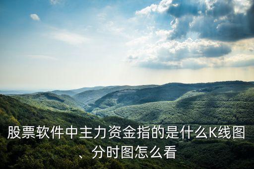 股票軟件中主力資金指的是什么K線圖、分時(shí)圖怎么看