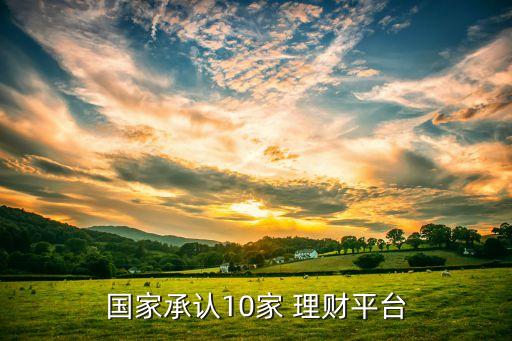 國(guó)家承認(rèn)10家 理財(cái)平臺(tái)