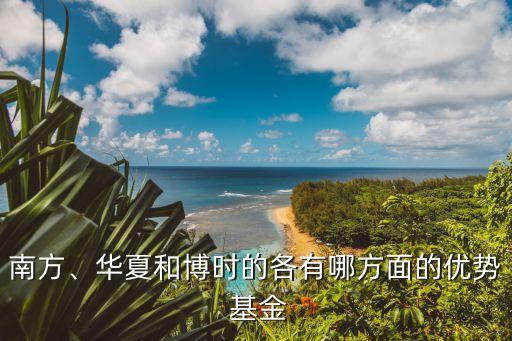 南方、華夏和博時的各有哪方面的優(yōu)勢 基金