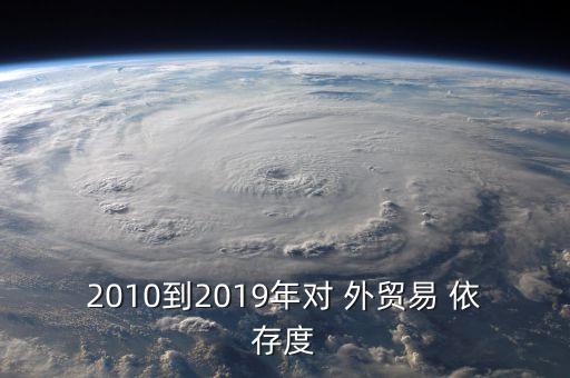 2010到2019年對 外貿易 依存度