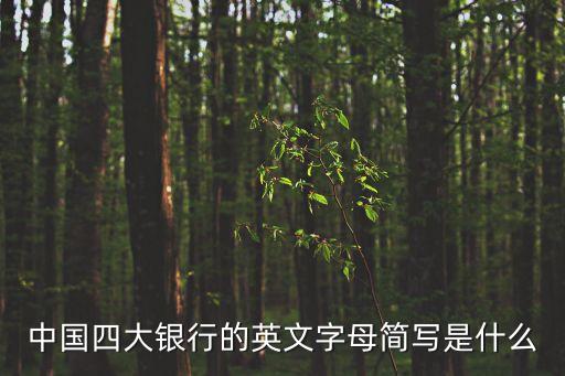 中國(guó)四大銀行的英文字母簡(jiǎn)寫(xiě)是什么