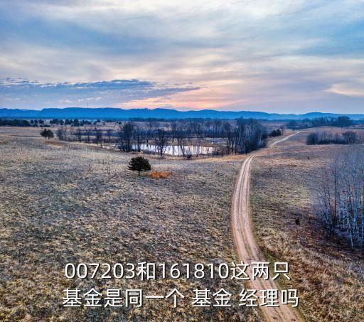 007203和161810這兩只 基金是同一個(gè) 基金 經(jīng)理嗎