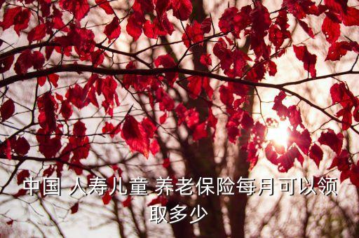 中國 人壽兒童 養(yǎng)老保險(xiǎn)每月可以領(lǐng)取多少