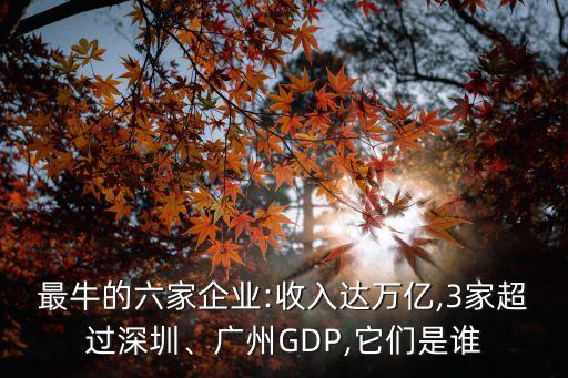 最牛的六家企業(yè):收入達萬億,3家超過深圳、廣州GDP,它們是誰