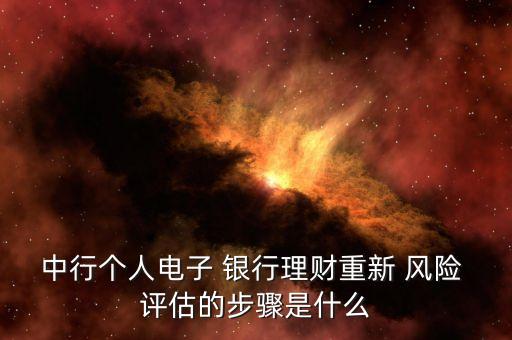 中行個人電子 銀行理財(cái)重新 風(fēng)險 評估的步驟是什么