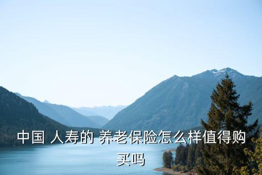 中國 人壽的 養(yǎng)老保險(xiǎn)怎么樣值得購買嗎