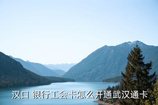  漢口 銀行工會(huì)卡怎么開通武漢通卡