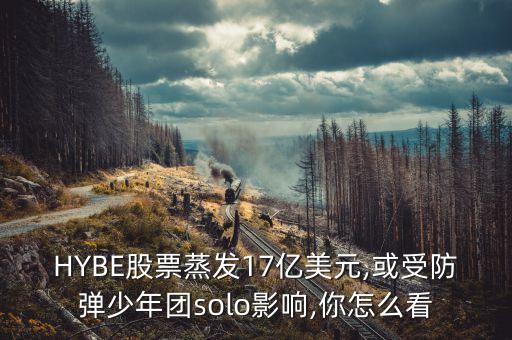 HYBE股票蒸發(fā)17億美元,或受防彈少年團solo影響,你怎么看