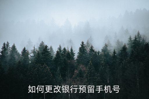 如何更改銀行預留手機號