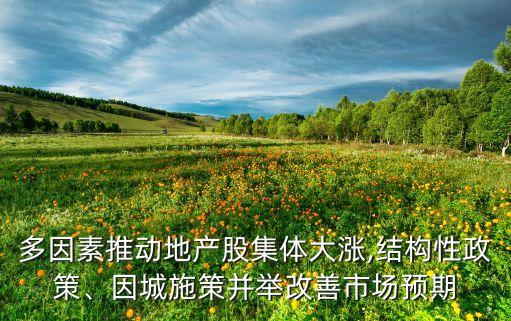 多因素推動地產(chǎn)股集體大漲,結(jié)構(gòu)性政策、因城施策并舉改善市場預(yù)期