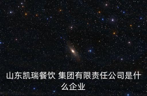 山東凱瑞餐飲 集團有限責(zé)任公司是什么企業(yè)