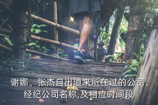  謝娜、張杰自出道來所在過的公司、經紀公司名稱,及相應時間段