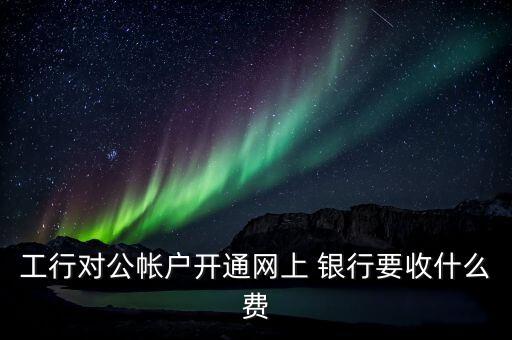 工行對(duì)公帳戶開通網(wǎng)上 銀行要收什么費(fèi)