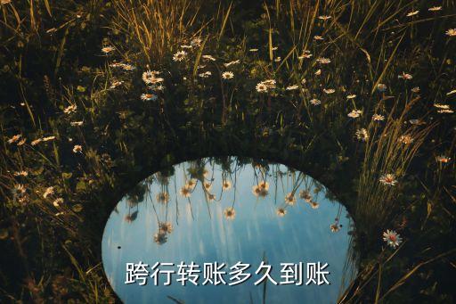 跨行轉賬多久到賬