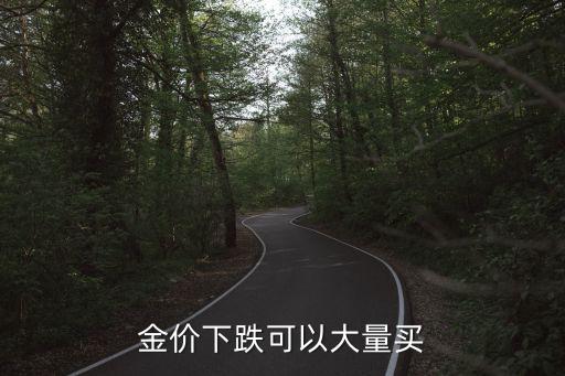 金價(jià)下跌可以大量買(mǎi)