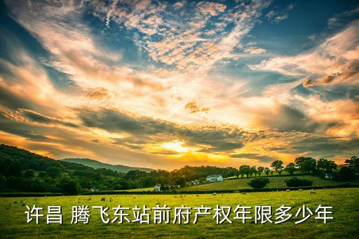 許昌 騰飛東站前府產(chǎn)權年限多少年