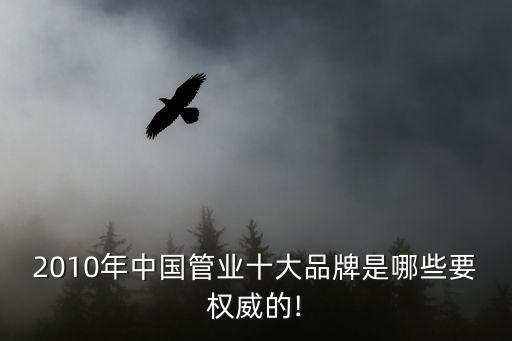 2010年中國管業(yè)十大品牌是哪些要權威的!