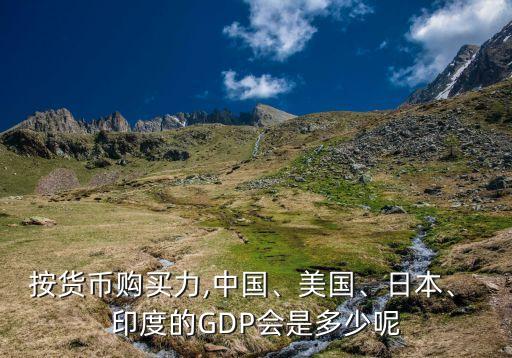 按貨幣購買力,中國、美國、日本、 印度的GDP會是多少呢
