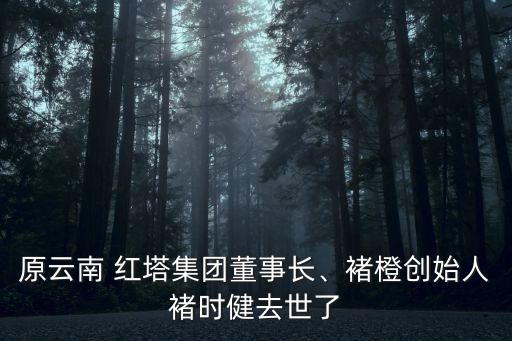 原云南 紅塔集團董事長、褚橙創(chuàng)始人褚時健去世了