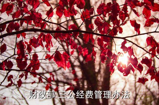 財政部 三公經費管理辦法