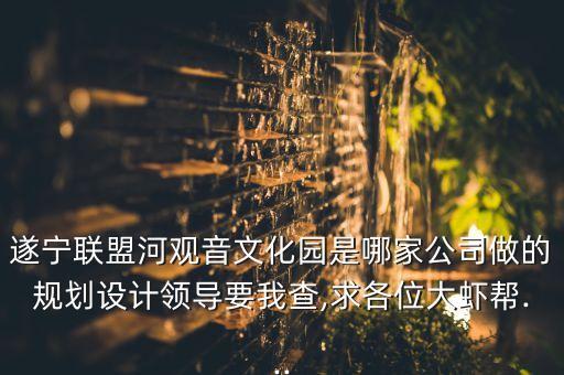 遂寧聯(lián)盟河觀音文化園是哪家公司做的規(guī)劃設(shè)計領(lǐng)導要我查,求各位大蝦幫...