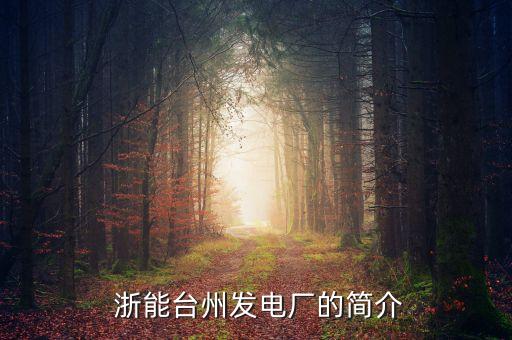  浙能臺(tái)州發(fā)電廠的簡介