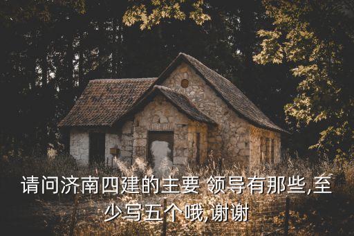 請(qǐng)問濟(jì)南四建的主要 領(lǐng)導(dǎo)有那些,至少寫五個(gè)哦,謝謝