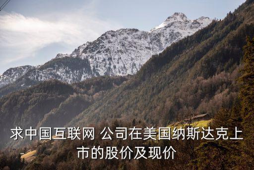 求中國互聯(lián)網 公司在美國納斯達克上市的股價及現(xiàn)價