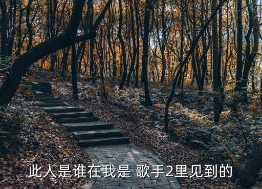 此人是誰(shuí)在我是 歌手2里見(jiàn)到的