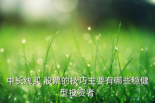 中長(zhǎng)線買(mǎi) 股票的技巧主要有哪些穩(wěn)健型投資者