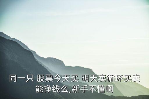 股票經(jīng)常今天買(mǎi)明天賣,股票今天買(mǎi)了明天可以拋嗎