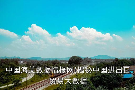 中國海關數(shù)據(jù)情報網(wǎng)(揭秘中國進出口 貿易大數(shù)據(jù)