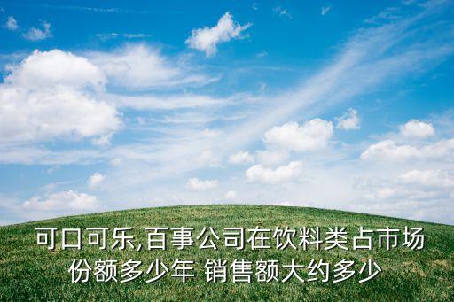 可口可樂在中國(guó)的銷售額