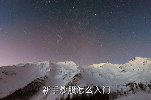  新手炒股怎么入門(mén)