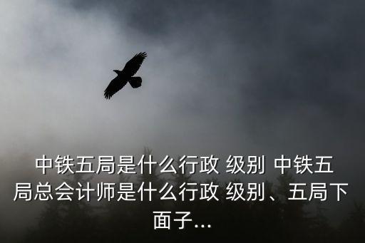  中鐵五局是什么行政 級別 中鐵五局總會計師是什么行政 級別、五局下面子...