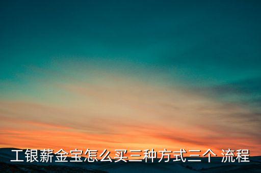 工銀薪金寶怎么買(mǎi)三種方式三個(gè) 流程