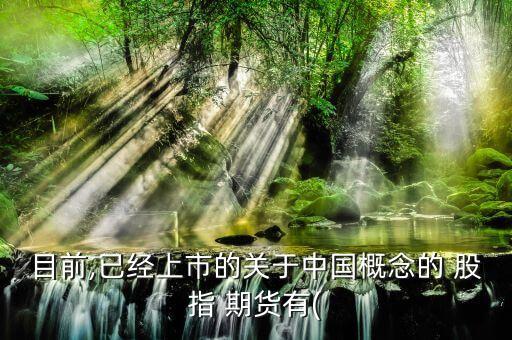 目前,已經(jīng)上市的關于中國概念的 股指 期貨有(