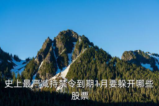 史上最嚴(yán)減持禁令到期1月要躲開(kāi)哪些 股票