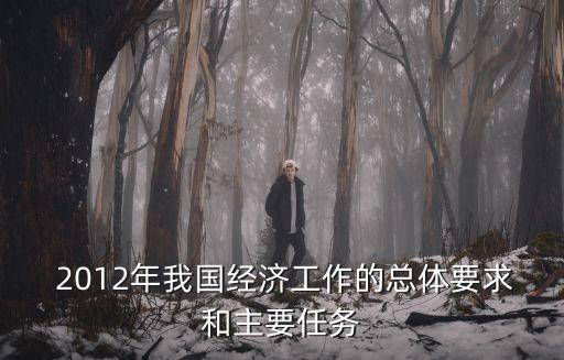  2012年我國經濟工作的總體要求和主要任務