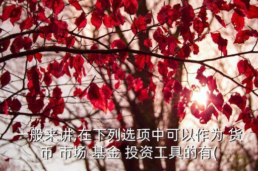 貨幣市場基金可投資股票,股票是貨幣市場基金的投資對(duì)象嗎