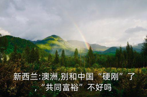  新西蘭:澳洲,別和中國“硬剛”了,“共同富?！辈缓脝? class=